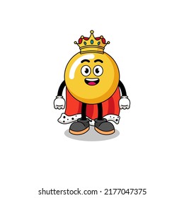 Mascot Illustration of egg yolk king , character design