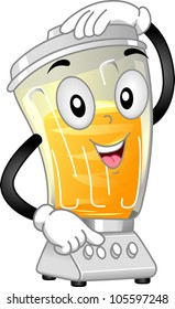 Mascot Illustration Featuring a Blender