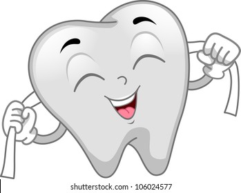 Ilustración mascota que presenta una pérdida dental