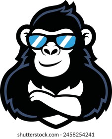 Mascot Illustration of a Gorilla with sunglass