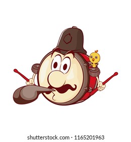 Mascot Illustration of a Happy Drum