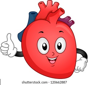 Mascot Illustration of a Heart Giving a Thumbs Up