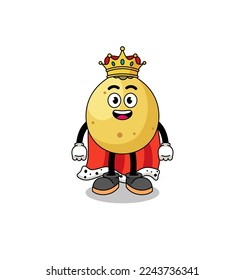 Mascot Illustration of langsat king , character design