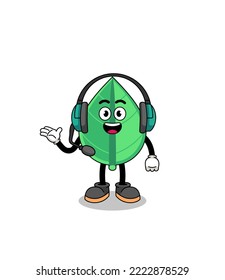 Ilustración de la hoja como servicio al cliente , diseño de carácter
