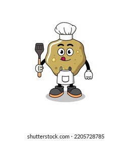 Mascot Illustration of loose stools chef , character design
