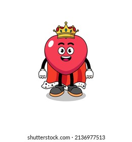 Mascot Illustration of love king , character design