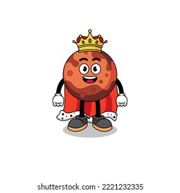 Mascot Illustration of mars planet king , character design