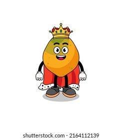 Mascot Illustration of papaya fruit king , character design