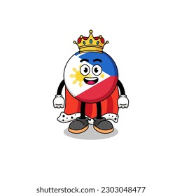 Mascot Illustration of philippines flag king , character design