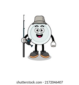 Mascot Illustration of plate fisherman , character design