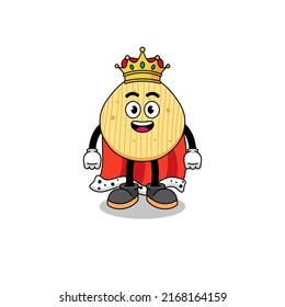 Mascot Illustration of potato chip king , character design