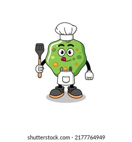 Mascot Illustration of puke chef , character design
