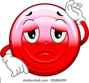 Mascot Illustration Of A Sickly Red Blood Cell