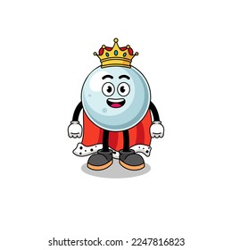 Mascot Illustration of silver ball king , character design