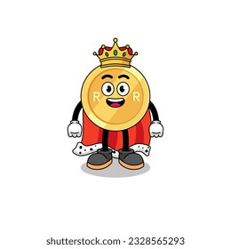 Mascot Illustration of south african rand king , character design