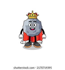 Mascot Illustration of stone king , character design