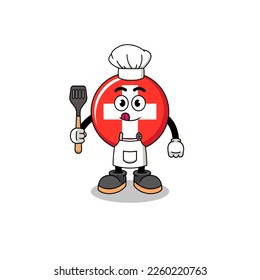 Mascot Illustration of switzerland chef , character design