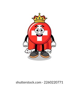 Mascot Illustration of switzerland king , character design