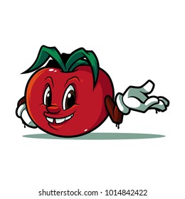 Mascot Illustration of tomato with hands