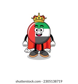 Mascot Illustration of UAE flag king , character design