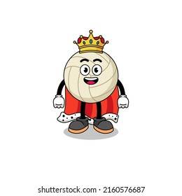 Mascot Illustration of volleyball king , character design
