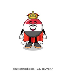 Mascot Illustration of yemen flag king , character design