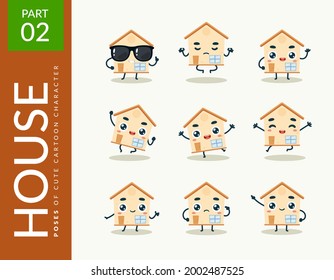 Mascot images of the House. Second set. Vector Illustration