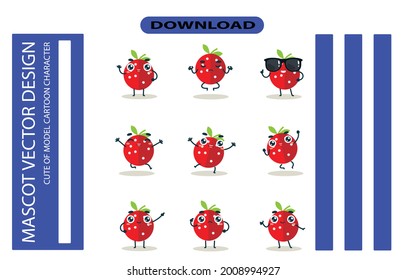 Mascot images of the lychee
set. Free Vector High Quality