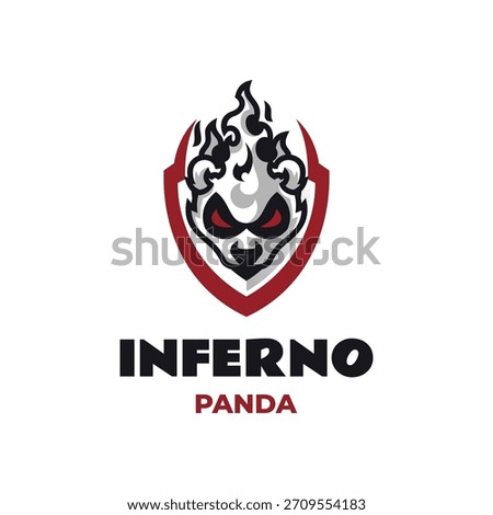 Mascot Inferno Panda Logo Design