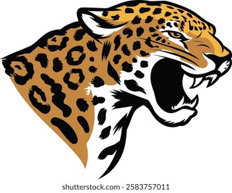 Mascot of a jaguar vector art illustration