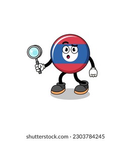 Mascot of laos flag searching , character design