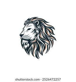 mascot lion head logo vector