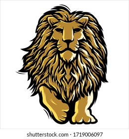 mascot lion illustration vector logo design