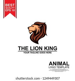 mascot lion king logo template