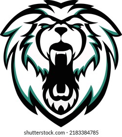 Mascot Lion Logo Design, Lion sport logo vector , Lion head illustration vector drawing, Mascot Brave Lion Logo design any kind of graphic design work, concept Lion's head, Esport game logo icon