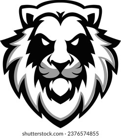 Mascot Lion Logo Design, Lion sport logo vector , Lion head illustration vector drawing, Mascot Brave Lion Logo design any kind of graphic design work, concept Lion's head, Esport game logo icon