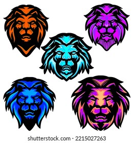 Mascot Lion logo vector illustration art
