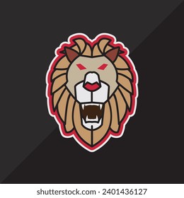 Mascot lion for teams and gamers. Sports, esports, player, heroes, robotic, tiger, leopard, jaguar, cougar, puma, cheetah, lynx, panther. E-sport team sport