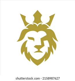 Cabeza de Leones Mascot.  Ilustraciones de vectores de plantillas de diseño del logotipo del rey león