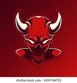 Mascot logo abstract devil with horn