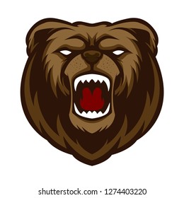 Mascot Logo Angry Bear