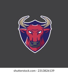 mascot logo bull for your team and your brand