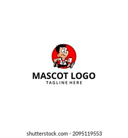 Mascot Logo Cartoon illustration of people.