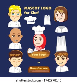 Mascot Logo for Chefs in Cute Characters