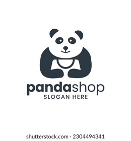 The mascot logo depicts a smiling panda carrying shopping bags.