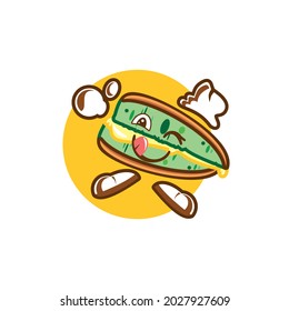 Mascot logo design depicting a very delicious toast