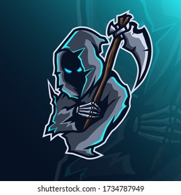 mascot logo design grim reaper concept