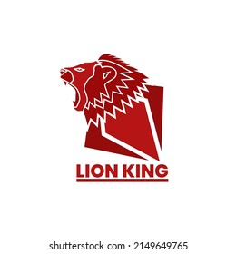 mascot logo, diamond and king lion, unique and modern elegant design