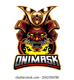 Mascot logo e sport oni mask