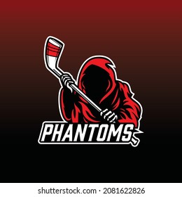 mascot logo e sport phantom hoodie red,angel of death